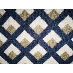 Deerlux Modern Living Room Area Rug with Nonslip Backing, Geometric Gray and Blue Trellis Pattern, 4 x 6 ft -Rugs&Mats Official Shop Quickway20Imports20Inc 653471xxdbc013