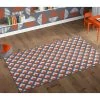 Deerlux Area Rug with Nonslip Backing, Geometric Gray and Orange Trellis Pattern, 4 x 6 ft Small -Rugs&Mats Official Shop Quickway20Imports20Inc 653513xxf5901f
