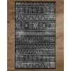 Deerlux Boho Living Room Area Rug with Nonslip Backing, Black Tribal Pattern, 3 x 5 Ft Extra Small -Rugs&Mats Official Shop Quickway20Imports20Inc 675680xx48bb7f