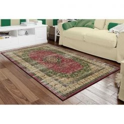 Deerlux Persian Style Living Room Area Rug with Nonslip Backing, Classic Pink, 8 x 10 Ft Large -Rugs&Mats Official Shop Quickway20Imports20Inc 675726xxbc7f38