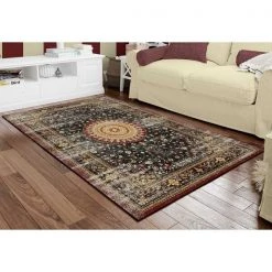 Deerlux Persian Style Living Room Area Rug with Nonslip Backing, Classic Red, 3 x 5 Ft Extra Small -Rugs&Mats Official Shop Quickway20Imports20Inc 675742xxefacaf