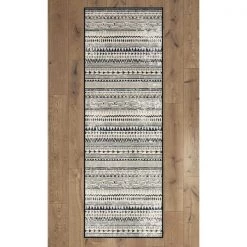 Deerlux Boho Living Room Area Rug with Nonslip Backing, Bohemian Tribal Print Pattern, 2.5 x 6.5 Ft Runner