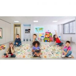 Deerlux 6 ft. Social Distancing Colorful Kids Classroom Seating Area Rug, ABC Animal Design, 8 x 15 ft XL -Rugs&Mats Official Shop Quickway20Imports20Inc 698643xx0768a5