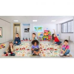Deerlux 6 ft. Social Distancing Colorful Kids Classroom Seating Area Rug, ABC Animal Design, 8 x 15 ft XL -Rugs&Mats Official Shop Quickway20Imports20Inc 698645xx1ac4c7