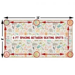 Deerlux 6 ft. Social Distancing Colorful Kids Classroom Seating Area Rug, ABC Animal Design, 8 x 15 ft XL -Rugs&Mats Official Shop Quickway20Imports20Inc 698648xxda36b0