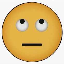 Deerlux Emoji Style Round Funny Smiley Face Kids Area Rug, Eye Roll Emoji Rug, 36 x 36 -Rugs&Mats Official Shop Quickway20Imports20Inc 699055xxd797c3