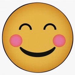 Deerlux Emoji Style Round Funny Smiley Face Kids Area Rug, Happy Emoji Rug, 36 x 36 -Rugs&Mats Official Shop Quickway20Imports20Inc 699079xx63651c