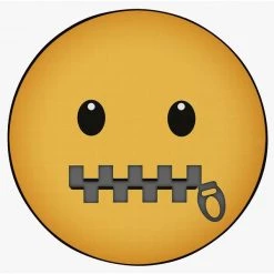 Deerlux Emoji Style Round Funny Smiley Face Kids Area Rug, Lip Sealed Emoji Rug, 24 x 24 -Rugs&Mats Official Shop Quickway20Imports20Inc 699139xx5d95e2