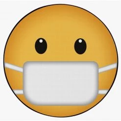 Deerlux Emoji Style Round Funny Smiley Face Kids Area Rug, Mask Emoji Rug, 36 x 36 -Rugs&Mats Official Shop Quickway20Imports20Inc 699151xxac22d2