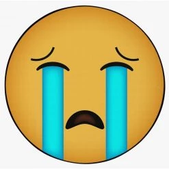 Deerlux Emoji Style Round Funny Smiley Face Kids Area Rug, Sobbing Emoji Rug, 36 x 36 -Rugs&Mats Official Shop Quickway20Imports20Inc 699206xx97435a