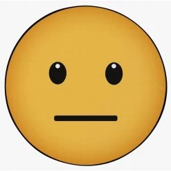 Deerlux Emoji Style Round Funny Smiley Face Kids Area Rug, Straight Emoji Rug, 24 x 24 -Rugs&Mats Official Shop Quickway20Imports20Inc 699230xx9ed90f