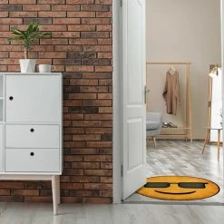 Deerlux Emoji Style Round Funny Smiley Face Kids Area Rug, Sunglasses Emoji Rug, 36 x 36 -Rugs&Mats Official Shop Quickway20Imports20Inc 699241xx66c26a