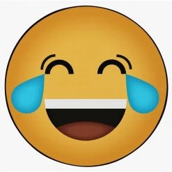 Deerlux Emoji Style Round Funny Smiley Face Kids Area Rug, Tears of Joy Emoji Rug, 24 x 24 -Rugs&Mats Official Shop Quickway20Imports20Inc 699248xx4bd691