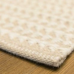 Deerlux Handwoven Beige and White Geometric Wool Flatweave Kilim Rug, 2' x 3' -Rugs&Mats Official Shop Quickway20Imports20Inc 707850xx7c5050