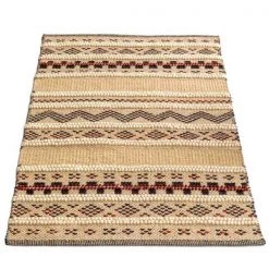 Deerlux Handwoven Boho Beige Textured 100% Wool Flatweave Kilim Rug, 3' x 5' -Rugs&Mats Official Shop Quickway20Imports20Inc 708384xx670855