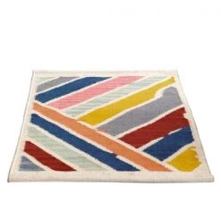 Deerlux Handwoven Multicolored Abstract Stripes Wool Flatweave Kilim Rug, 2' x 3' -Rugs&Mats Official Shop Quickway20Imports20Inc 708408xx60c5b2