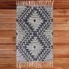 Deerlux Handwoven Blue Geometric Cotton/Wool Flatweave Kilim Area Rug, 2' x 3' -Rugs&Mats Official Shop Quickway20Imports20Inc 708628xx63730a