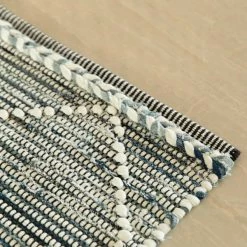 Deerlux Handknotted Denim Textured Cotton Polyester Flatweave Kilim Rug, 2' x 3' -Rugs&Mats Official Shop Quickway20Imports20Inc 708640xx10dcb6