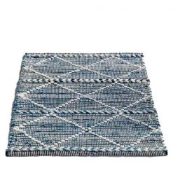 Deerlux Handknotted Denim Textured Cotton Polyester Flatweave Kilim Rug, 3' x 5' -Rugs&Mats Official Shop Quickway20Imports20Inc 708659xxd3bfd3