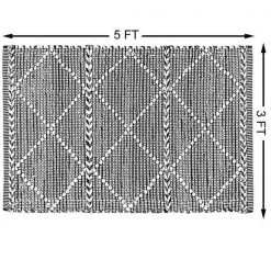 Deerlux Handknotted Denim Textured Cotton Polyester Flatweave Kilim Rug, 3' x 5' -Rugs&Mats Official Shop Quickway20Imports20Inc 708662xxce0a68