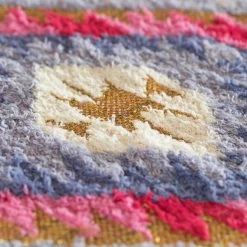 Deerlux Handwoven Boho Pink Gold Metallic Cotton Flatweave Kilim Area Rug, 2' x 3' -Rugs&Mats Official Shop Quickway20Imports20Inc 708668xxb368e2