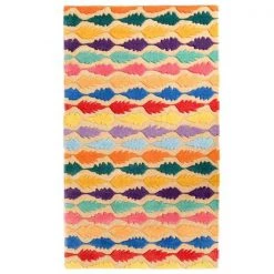 Deerlux Handtufted Multicolored Leaf Design 100% Wool Area Rug, 3' x 5' Rectangle -Rugs&Mats Official Shop Quickway20Imports20Inc 708674xx27f14b