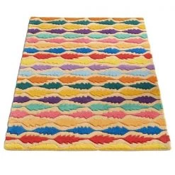 Deerlux Handtufted Multicolored Leaf Design 100% Wool Area Rug, 3' x 5' Rectangle -Rugs&Mats Official Shop Quickway20Imports20Inc 708675xxaab671
