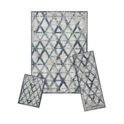 Achim Importing Achim CAPRI3P402 Capri 3 Piece Rug Set - Rizzy Blue