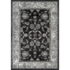 Amer Rug ALX440203 2 x 3 ft. Ale x andria 44 Power-Loomed Area Rug-- Black