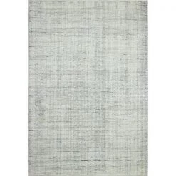 Bashian S176-IVGY-2.6X8-ALM211 Contempo Collection Solid Contemporary 100 Percent Wool Hand Loomed Area Rug; Ivory & Grey - 2 ft. 6 in. x 8 ft.