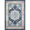 Bashian D113-NV-76X96-MH106 Dakota Collection Geometric Transitional Polypropylene Power Loom Area Rug; Navy - 7 ft. 6 in. x 9 ft. 6 in. -Rugs&Mats Official Shop Unbeatablesale20Inc BSHN1221xx650xxf895bb
