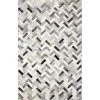 Bashian H112-ASH-2.6X8-H12 Santa Fe Collection Chevron Contemporary Leather Hand Stitched Area Rug; Ash - 2 ft. 6 in. x 8 ft. -Rugs&Mats Official Shop Unbeatablesale20Inc BSHN1595xx1200xx3caeb1
