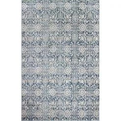 Bashian B128-BL-2.6X8-BR104 2 ft. 6 in. x 8 ft. Bradford Collection Transitional Polyester Power Loom Area Rug; Blue