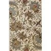 Bashian R131-IV-5X7.6-AL101 Bashian Valencia Collection Floral Transitional 100 Percent Wool Hand Tufted Area Rug; Ivory - 5 ft. x 7 ft. 6 in. -Rugs&Mats Official Shop Unbeatablesale20Inc BSHN283xx650xx38de83