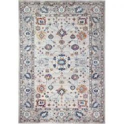 Bashian D113-IV-76X96-MH703 7 ft. 6 in. x 9 ft. 6 in. Dakota Collection Transitional Polypropylene Power Loom Area Rug; Ivory