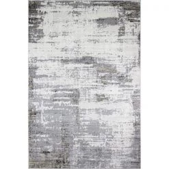 Bashian C190-IVGY-4X6-CA107 3 ft. 6 in. x 5 ft. 6 in. Carlyle Transitional Polypropylene & Polyester Power Loom Rectangle Area Rug; Ivory & Grey