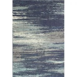 Bashian E110-BL-2.6X8-5445A Bashian Everek Collection Abstract Contemporary Polypropylene Machine Made Area Rug; Blue - 2 ft. 6 in. x 8 ft.