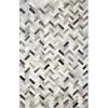 Bashian H112-ASH-5X8-H12 Bashian Santa Fe Collection Chevron Contemporary Leather Hand Stitched Area Rug; Ash - 5 x 8 ft. -Rugs&Mats Official Shop Unbeatablesale20Inc BSHN749xx650xx626edf