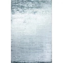 Bashian C183-SKY-4X6-WZ Bashian Radiance Collection Solid Contemporary 100 Percent Banana Silk Hand Loomed Area Rug; Sky - 3 ft. 9 in. x 5 ft. 9 in.