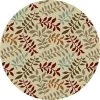 Concord Global Trading Concord Global 97820 5 ft. 3 in. Chester Leafs - Round; Ivory -Rugs&Mats Official Shop Unbeatablesale20Inc CNC1023xx650xx3173f1