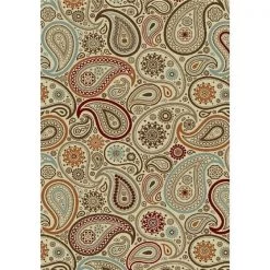 Concord Global Trading Concord Global 98927 7 ft. 10 in. x 10 ft. 6 in. Chester Paisley - Ivory