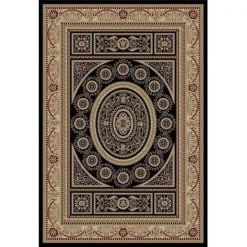 Concord Global Trading Concord Global 44137 7 ft. 10 in. x 9 ft. 10 in. Jewel Aubusson - Black