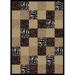 Concord Global Trading Concord Global 62535 5 ft. 3 in. x 7 ft. 3 in. Soho Animal Boxed - Black