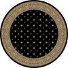 Concord Global Trading Concord Global 63030 5 ft. 3 in. Ankara Pin Dot - Round; Black -Rugs&Mats Official Shop Unbeatablesale20Inc CNC1768xx650xx95373c