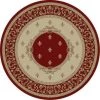 Concord Global Trading Concord Global 63100 5 ft. 3 in. Jewel F. Lys Medallion - Round; Red -Rugs&Mats Official Shop Unbeatablesale20Inc CNC1786xx650xxe8a14c