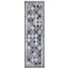 Concord Global Trading 32362 2 x 7 ft. Positano Siena Trellis Runner Rug; Gray