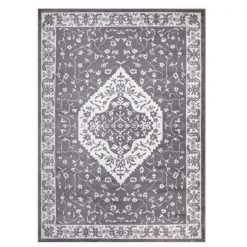 Concard Global Trading 69266 7 x 9 ft. Pearl Heriz Medallion Area Rug; Gray