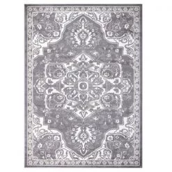 Concard Global Trading 69367 8 x 10 ft. Vintage Medallion Area Rug; Gray
