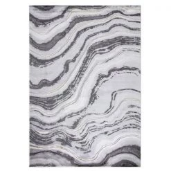 Concard Global Trading 80515 5 x 7 ft. Marble Abstract Area Rug; Gray