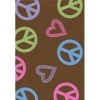 Concord Global Trading Concord Global 22885 5 x 7 ft. Alisa Peace & Polka Hearts - Brown